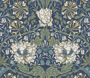 Ogee Flora Indigo Dye & Sage by Seabrook Wallpaper