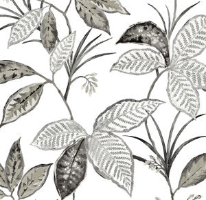 Boho Leaf Trail Greystone by Seabrook Wallpaper