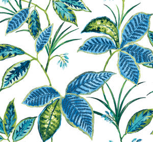 Boho Leaf Trail Lagoon by Seabrook Wallpaper