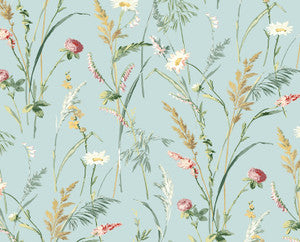 Meadow Flowers Seabreeze by Seabrook Wallpaper