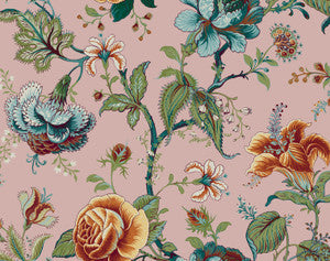 Sanibel Floral Trail Rose Ash by Seabrook Wallpaper