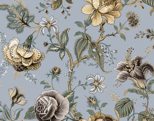 Sanibel Floral Trail Periwinkle by Seabrook Wallpaper
