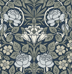 Vintage Rose Bluestone by Seabrook Wallpaper