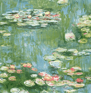 Lily Pond Olive & Sky Blue by Seabrook Wallpaper