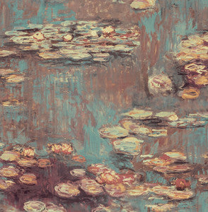 Lily Pond Rust & Deep Sea by Seabrook Wallpaper