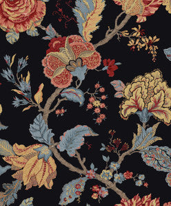 Kianna Jacobean Ebony by Seabrook Wallpaper