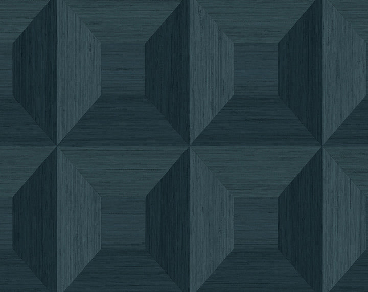 Quadrant Geo Denim Blue by Seabrook Wallpaper NextWall Peel & Stick United States 40.5 20.87" 27" - Fabric Carolina -
