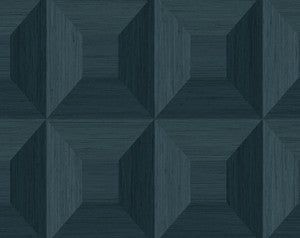Quadrant Geo Denim Blue by Seabrook Wallpaper