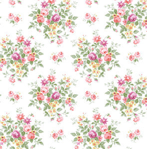 Floral Bunches Watermelon & Buttercup by Seabrook Wallpaper