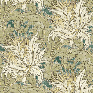 Floral Folly Juniper & Parchment by Seabrook Wallpaper