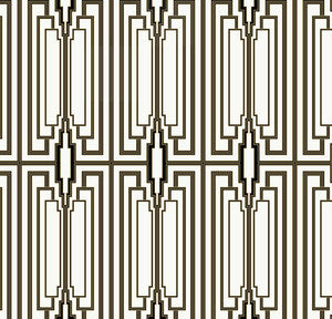 Manhattan Deco Ebony & Gold by Seabrook Wallpaper