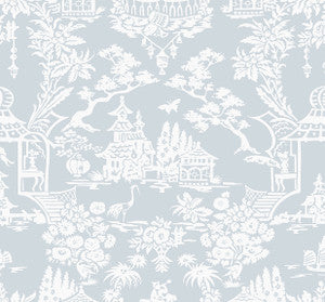 Garden Chinoiserie Blue Dusk by Seabrook Wallpaper
