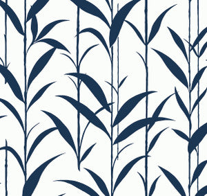 Bamboo Silhouette Royal Blue by Seabrook Wallpaper