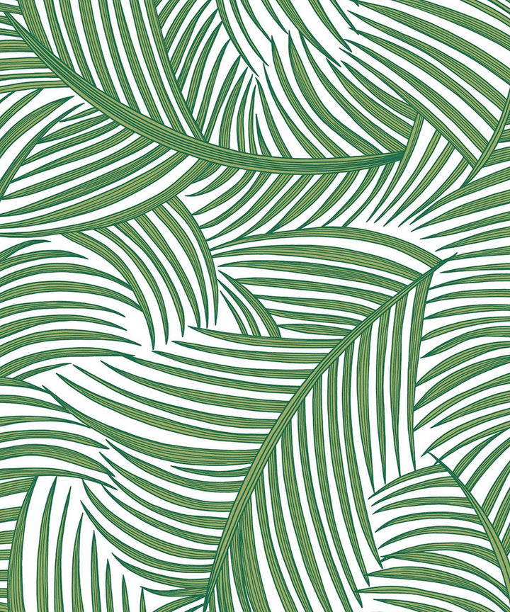 Tossed Palm Fronds Greenery by Seabrook Wallpaper NextWall Peel & Stick Netherlands 31.35 25.2" 20.9" - Fabric Carolina -