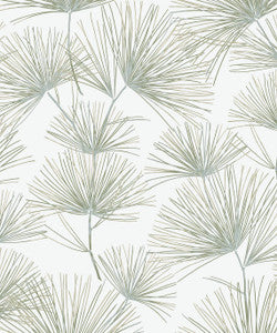 Pine Needles Aloe Green by Seabrook Wallpaper