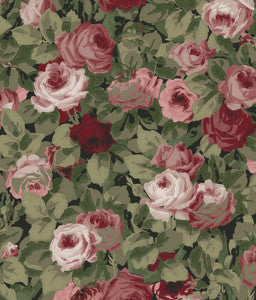 Rose Garden Garnet & Basil by Seabrook Wallpaper