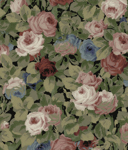 Rose Garden Olive and Wine by Seabrook Wallpaper