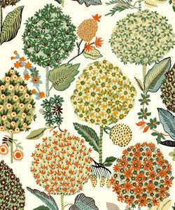 Blooming Bulbs Melon & Spruce by Seabrook Wallpaper