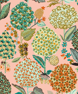 Blooming Bulbs Posy Pink by Seabrook Wallpaper