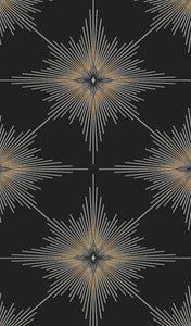Stellar Geo Ebony by Seabrook Wallpaper