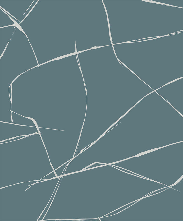 Inkwork Abstract Blue Dusk by Seabrook Wallpaper NextWall Peel & Stick Netherlands 31.35 25.2" 20.9" - Fabric Carolina -