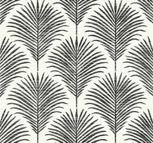 Grassland Palm Inkwell & Off-White by Seabrook Wallpaper