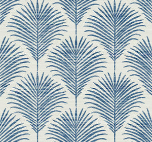Grassland Palm Coastal Blue by Seabrook Wallpaper