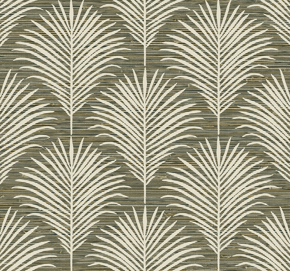 Grassland Palm Charcoal & Sand by Seabrook Wallpaper NextWall Peel & Stick United States 40.5 25.2" 27" - Fabric Carolina -