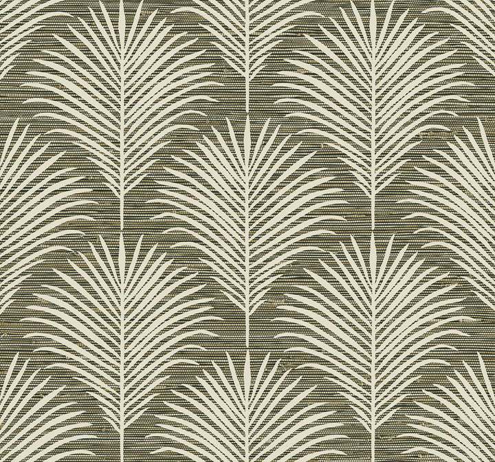 Grassland Palm Charcoal & Sand by Seabrook Wallpaper NextWall Peel & Stick United States 40.5 25.2" 27" - Fabric Carolina -