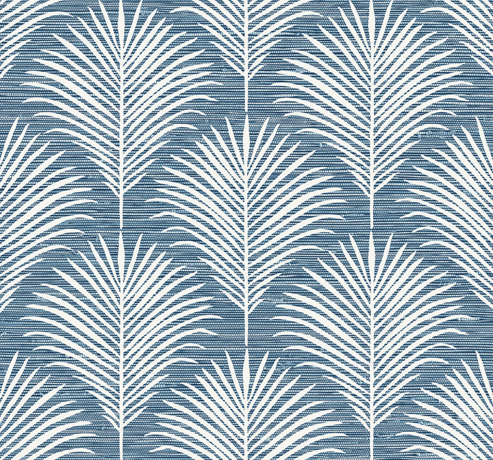 Grassland Palm Blue Lagoon by Seabrook Wallpaper NextWall Peel & Stick United States 40.5 25.2" 27" - Fabric Carolina -