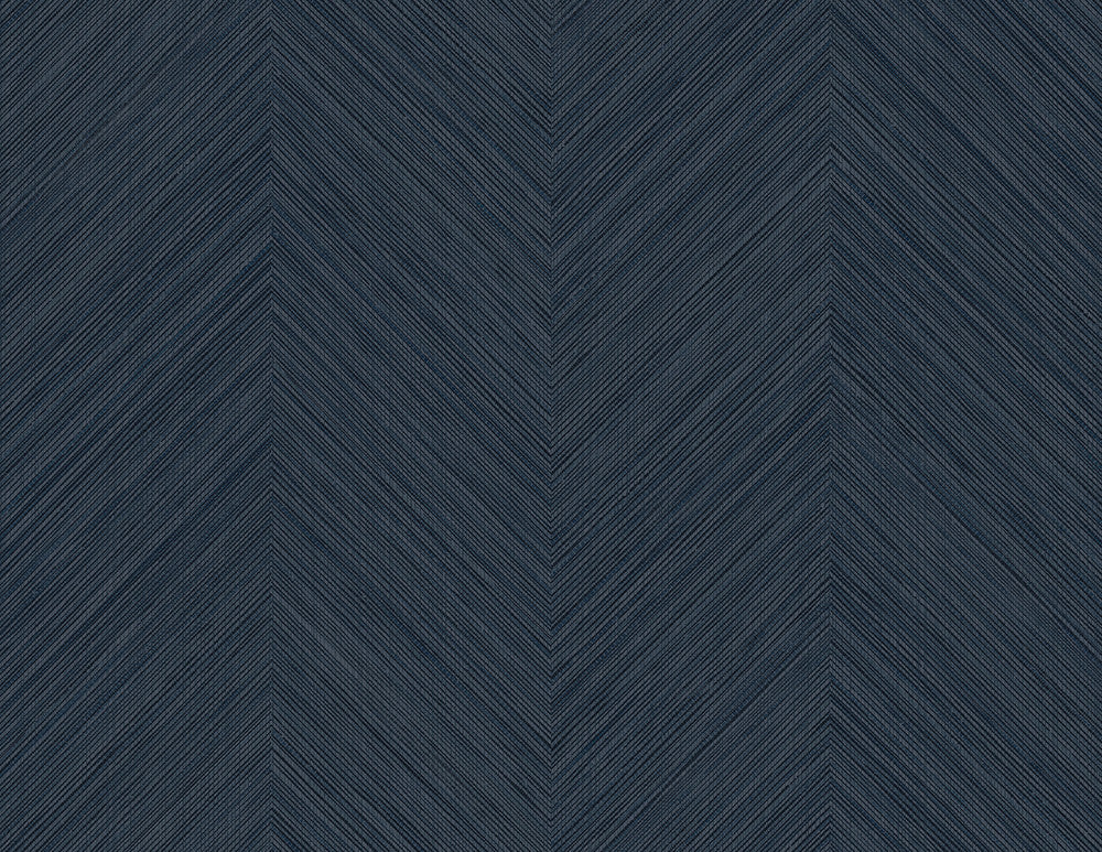 Chevron Stripe Dark Blue by Seabrook Wallpaper NextWall Peel & Stick United States 40.5 20.87" 27" - Fabric Carolina -