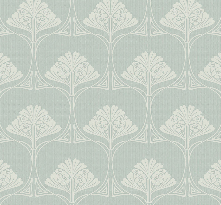 Deco Floral Aloe Mist by Seabrook Wallpaper NextWall Peel & Stick United States 40.5 12.6" 27" - Fabric Carolina -