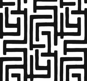 Graphic Maze Black by Seabrook Wallpaper