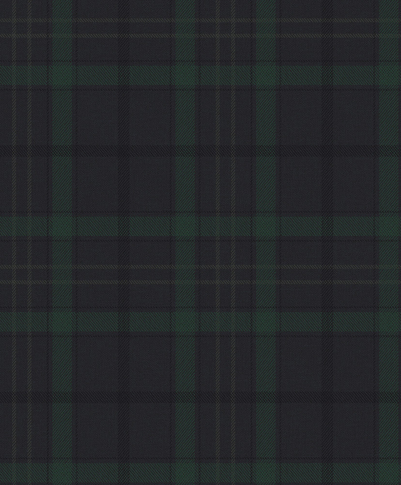 Tailor Plaid Dark Blue & Evergreen by Seabrook Wallpaper NextWall Peel & Stick Netherlands 31.35 12.6" 20.9" - Fabric Carolina -