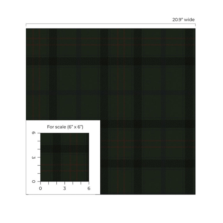 Tailor Plaid Neutral by Seabrook Wallpaper NextWall Peel & Stick Netherlands 31.35 12.6" 20.9" - Fabric Carolina -