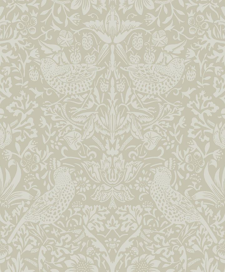 Tonal Bird Garden Neutral by Seabrook Wallpaper NextWall Peel & Stick Netherlands 31.35 25.2" 20.9" - Fabric Carolina -