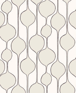 Bubble Stripe Marshmallow by Seabrook Wallpaper