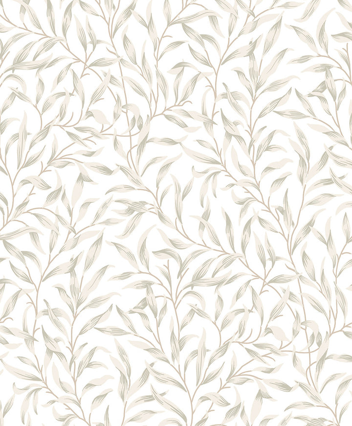 Willow Trail Neutral by Seabrook Wallpaper NextWall Peel & Stick Netherlands 31.35 25.2" 20.9" - Fabric Carolina -