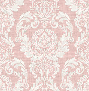 Cora Damask Light Pink by Seabrook Wallpaper