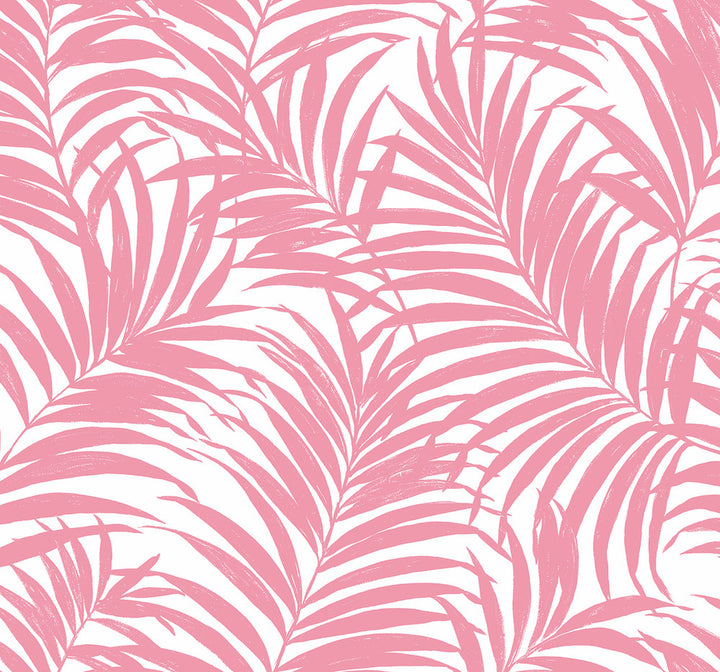 Beach Palm Pink by Seabrook Wallpaper NextWall Peel & Stick United States 40.5 25.2" 27" - Fabric Carolina -