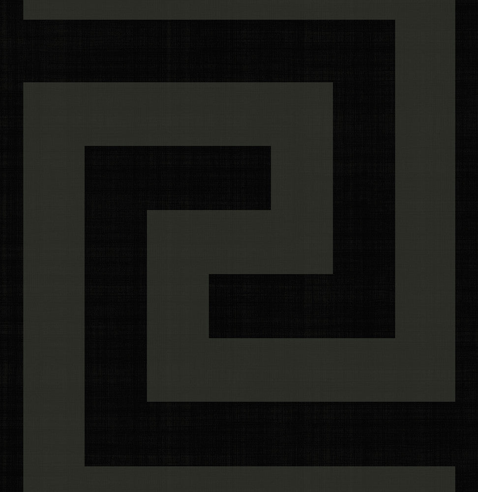 Maze Geo Ebony & Graphite by Seabrook Wallpaper NextWall Peel & Stick United States 40.5 27.8" 27" - Fabric Carolina -