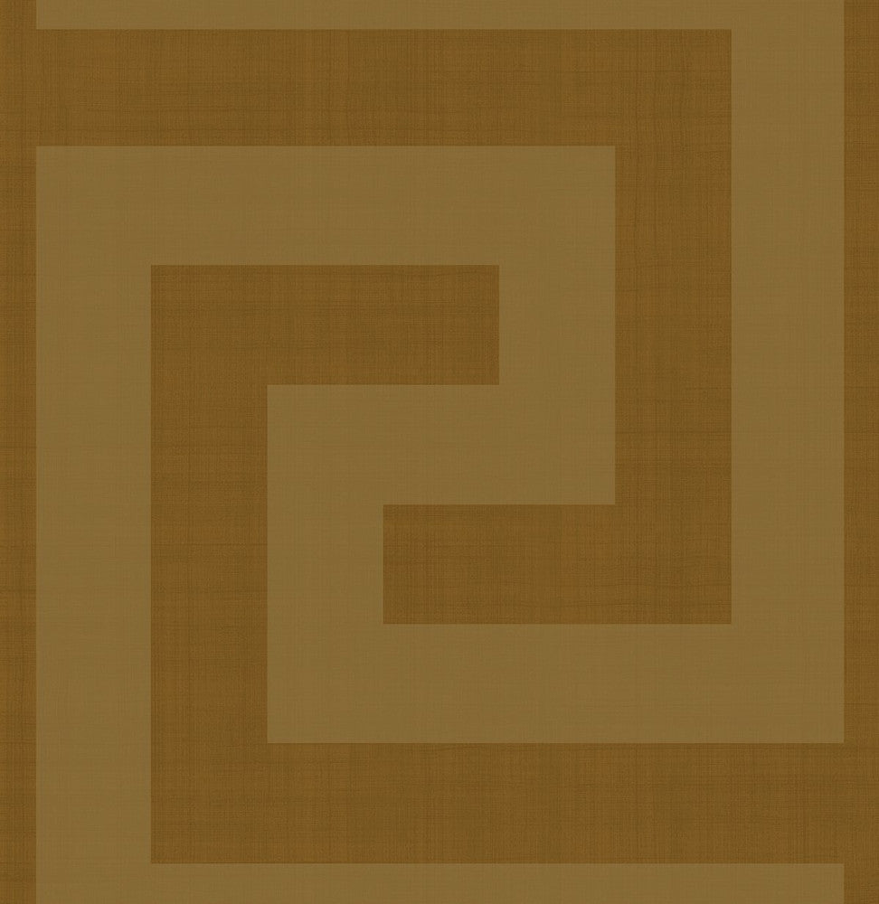 Maze Geo Antique Gold by Seabrook Wallpaper NextWall Peel & Stick United States 40.5 27.8" 27" - Fabric Carolina -