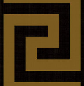 Maze Geo Ebony & Gold by Seabrook Wallpaper