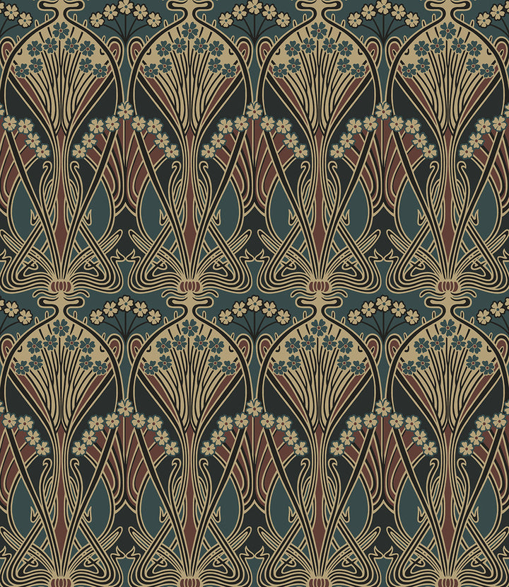 Deco Dragonfly Aegean Blue & Clay by Seabrook Wallpaper NextWall Peel & Stick Netherlands 31.35 12" 20.9" - Fabric Carolina -