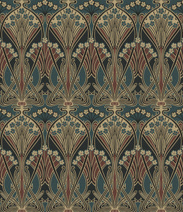 Deco Dragonfly Aegean Blue & Clay by Seabrook Wallpaper