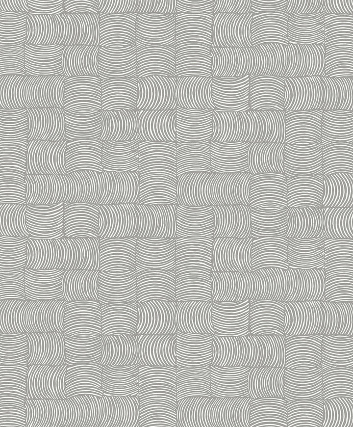 Organic Squares Fog Grey by Seabrook Wallpaper NextWall Peel & Stick Netherlands 31.35 12.6" 20.9" - Fabric Carolina -