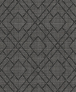 Diamond Trail Pewter & Charcoal by Seabrook Wallpaper