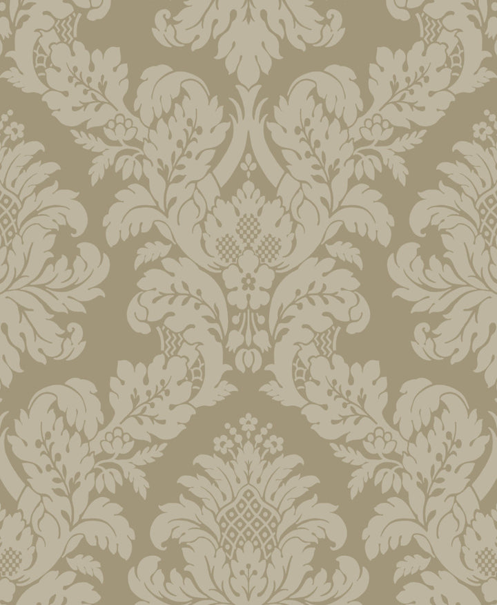 Charnay Damask Metallic Champagne & Glitter by Seabrook Wallpaper NextWall Peel & Stick Netherlands 31.35 25.2" 20.9" - Fabric Carolina -