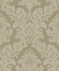 Charnay Damask Metallic Champagne & Glitter by Seabrook Wallpaper