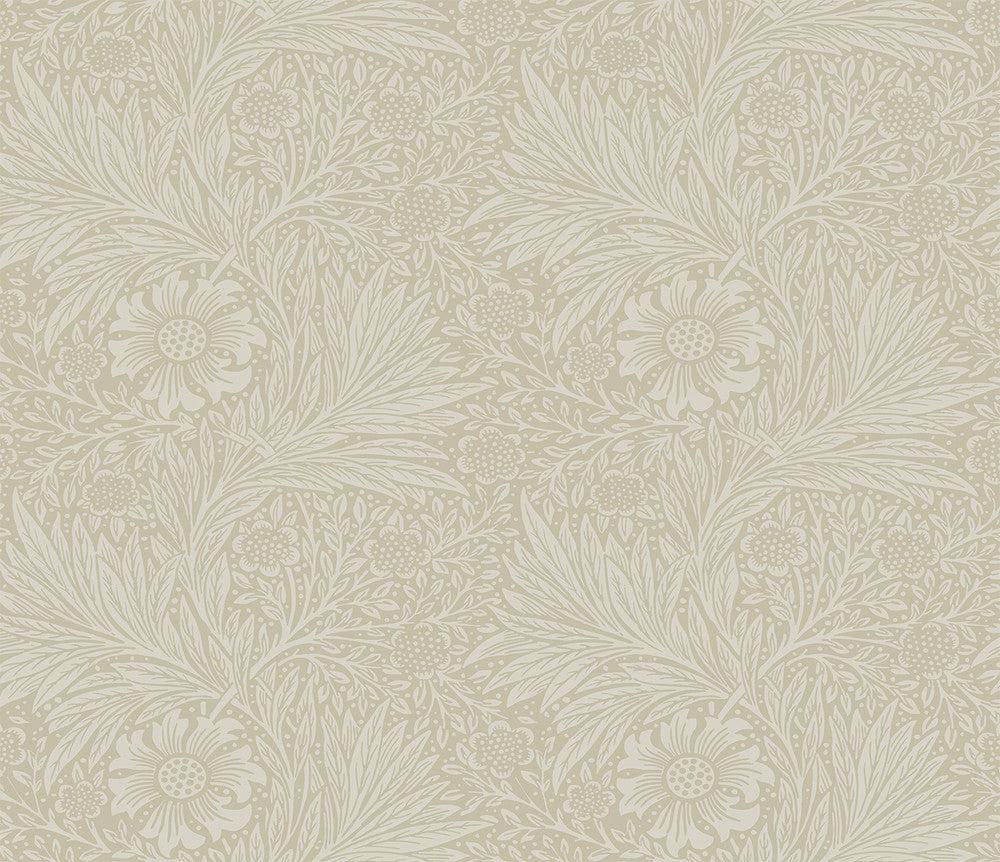 Marigold Garden Neutral by Seabrook Wallpaper NextWall Peel & Stick Netherlands 31.35 9" 20.9" - Fabric Carolina -